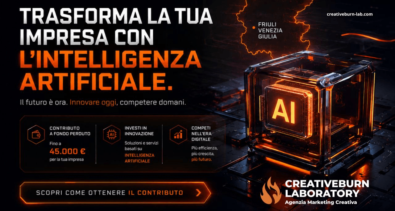 Friuli Venezia Giulia, AI non è più un’opzione. È un investimento a Fondo Perduto.