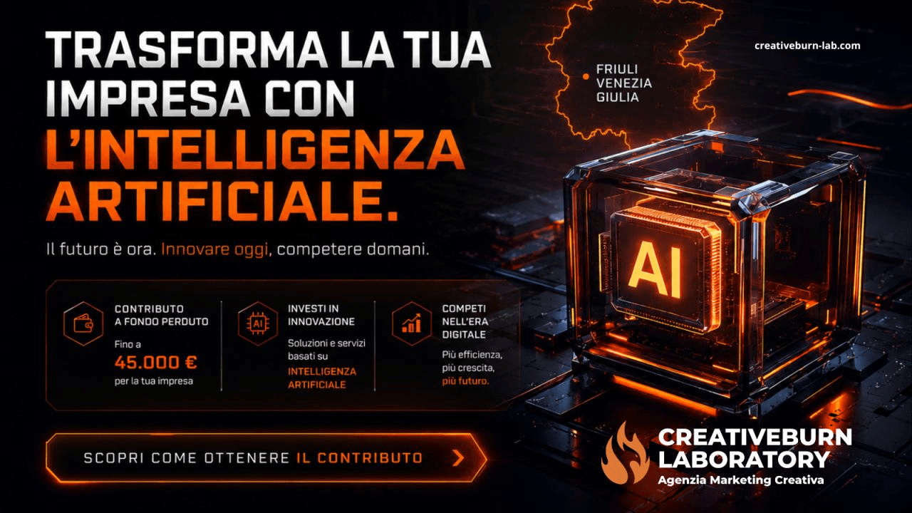 Friuli Venezia Giulia, AI non è più un’opzione. È un investimento a Fondo Perduto.