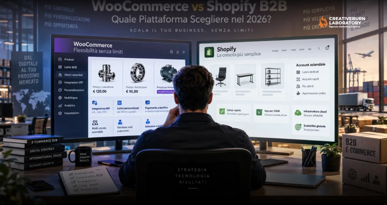 WooCommerce vs Shopify B2B: Quale Piattaforma Scegliere nel 2026?