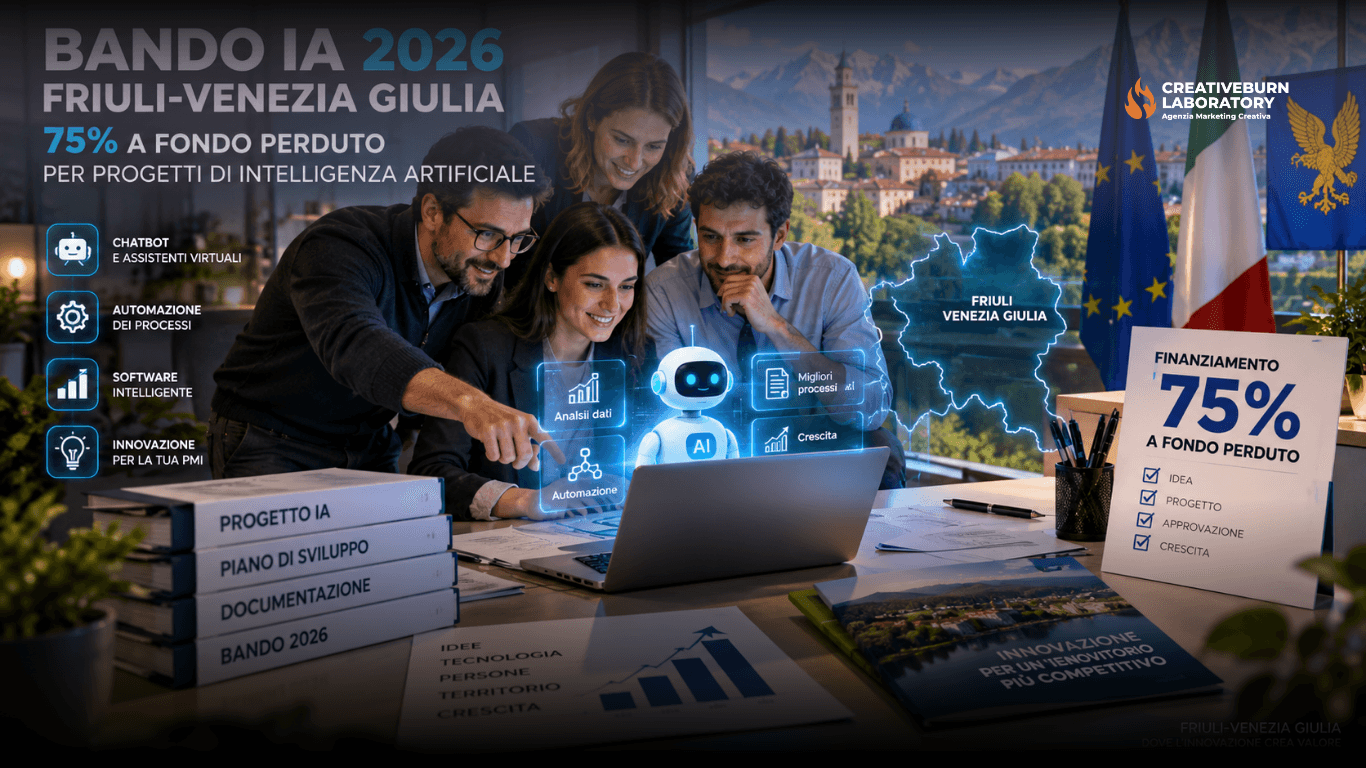 Friuli Venezia Giulia, AI non è più un’opzione. È un investimento a Fondo Perduto.